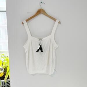 NEW Banana Republic White Linen Blend Tank Size XL